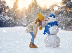 a great winter activity for preschoolers is building a snowman