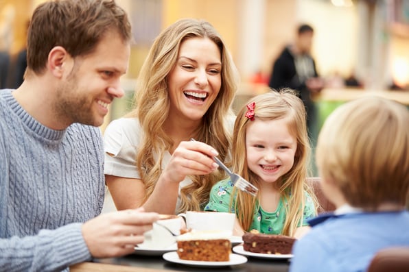 family dining together