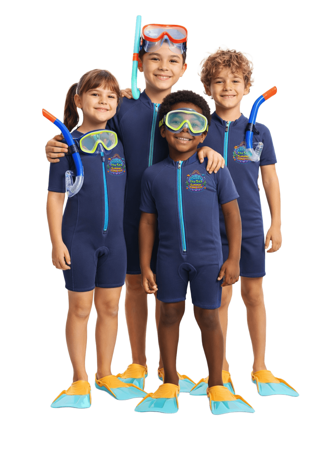 kids in swim gear
