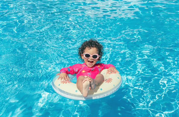 child enjoying summer fun
